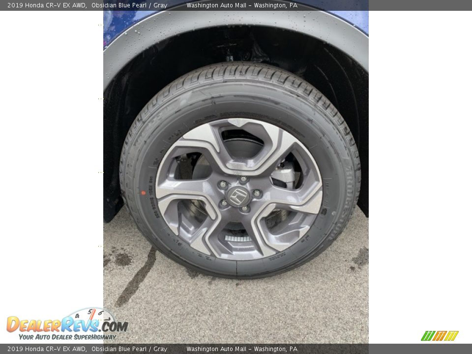 2019 Honda CR-V EX AWD Obsidian Blue Pearl / Gray Photo #30