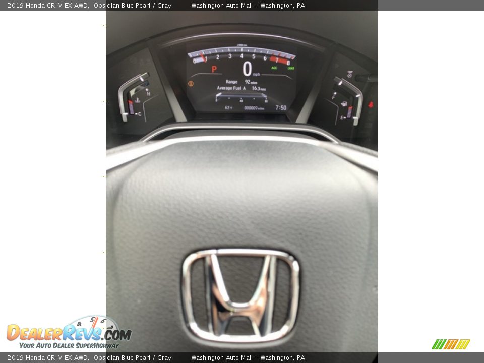 2019 Honda CR-V EX AWD Obsidian Blue Pearl / Gray Photo #31