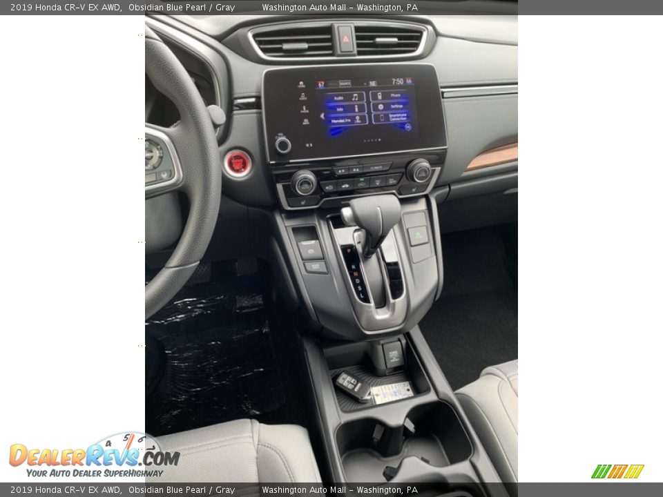 2019 Honda CR-V EX AWD Obsidian Blue Pearl / Gray Photo #32