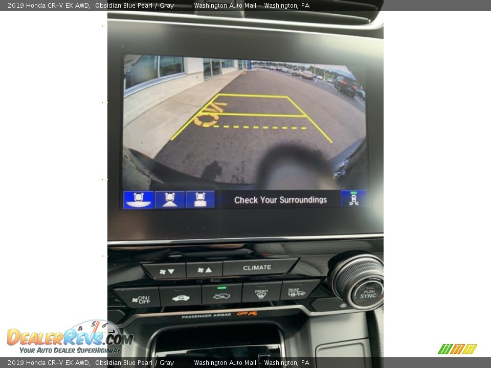 2019 Honda CR-V EX AWD Obsidian Blue Pearl / Gray Photo #33