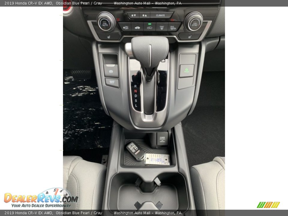 2019 Honda CR-V EX AWD Obsidian Blue Pearl / Gray Photo #34