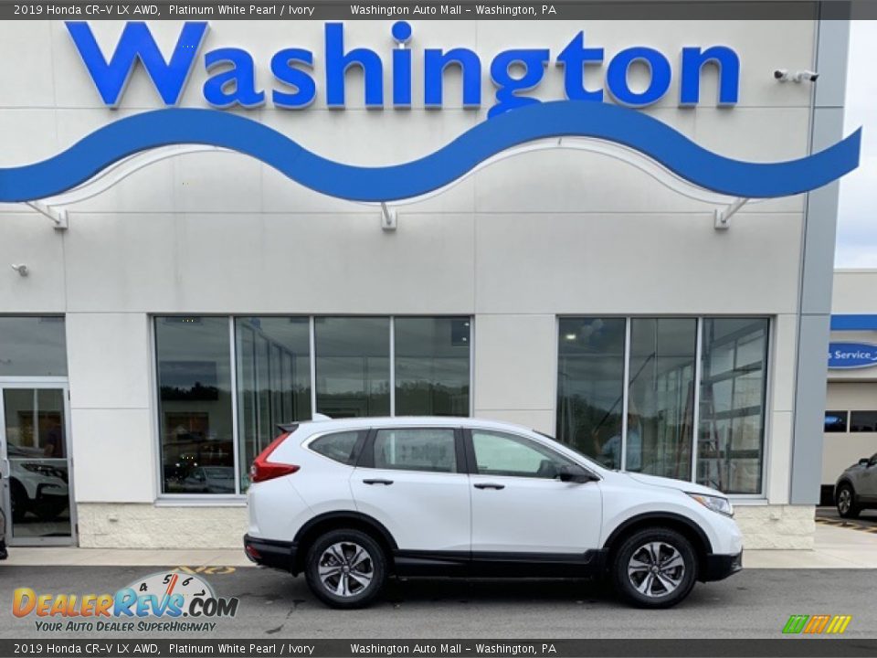 2019 Honda CR-V LX AWD Platinum White Pearl / Ivory Photo #1