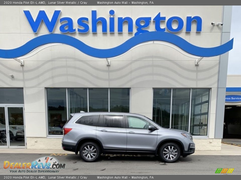 2020 Honda Pilot EX-L AWD Lunar Silver Metallic / Gray Photo #1