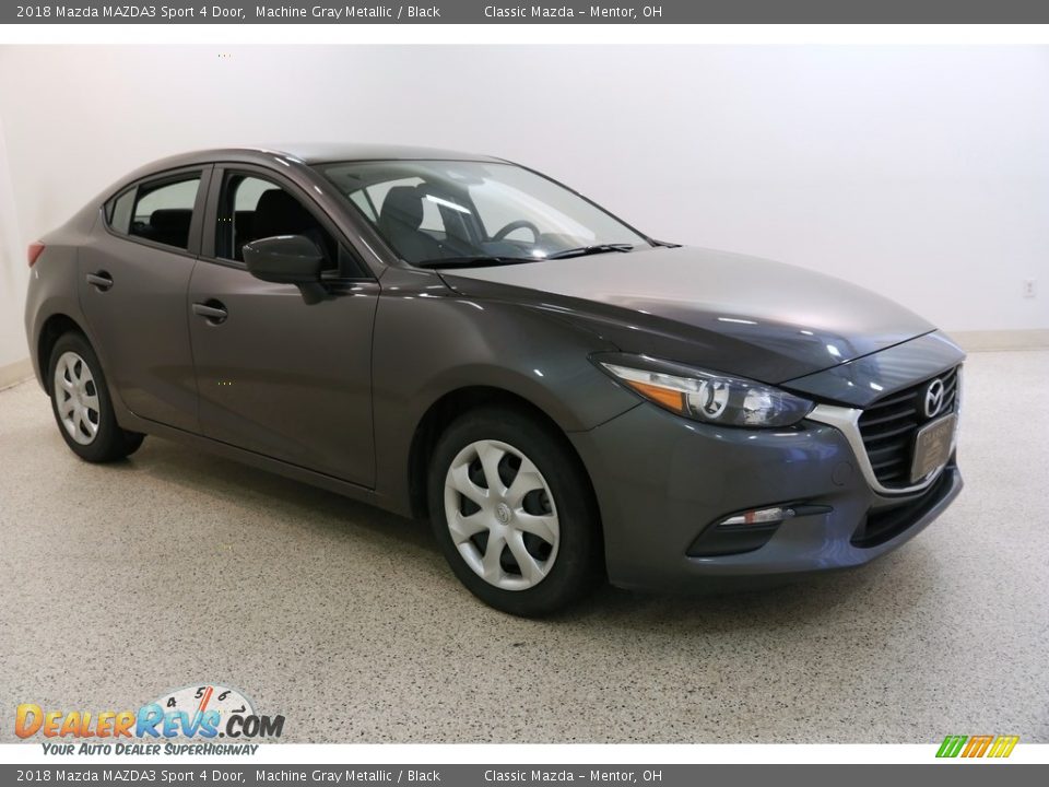 2018 Mazda MAZDA3 Sport 4 Door Machine Gray Metallic / Black Photo #1