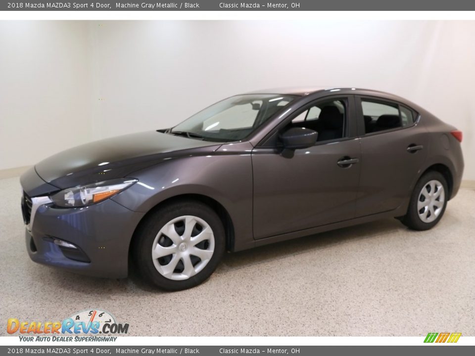 2018 Mazda MAZDA3 Sport 4 Door Machine Gray Metallic / Black Photo #3