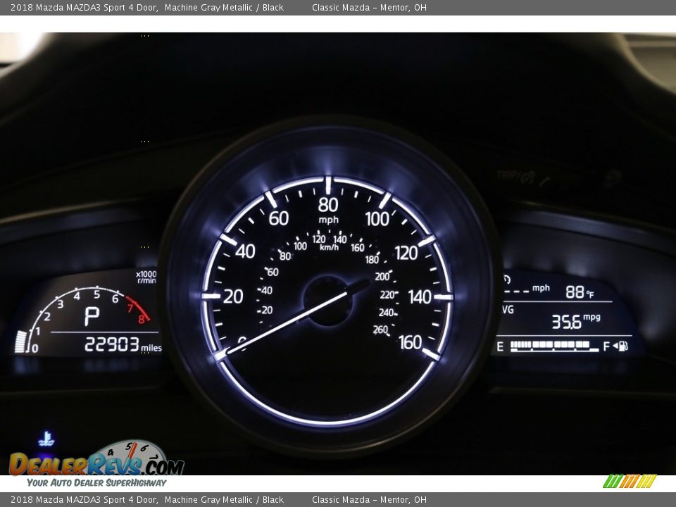 2018 Mazda MAZDA3 Sport 4 Door Machine Gray Metallic / Black Photo #8