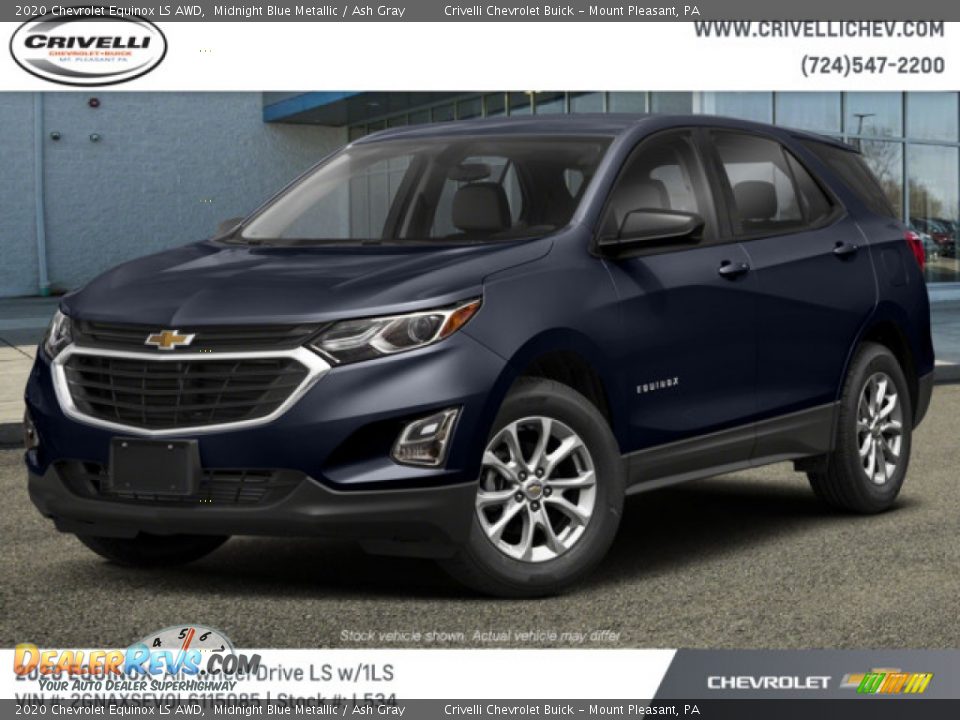 2020 Chevrolet Equinox LS AWD Midnight Blue Metallic / Ash Gray Photo #1