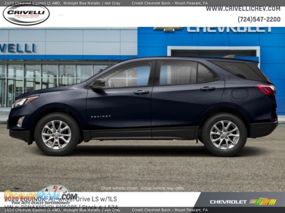2020 Chevrolet Equinox LS AWD Midnight Blue Metallic / Ash Gray Photo #2