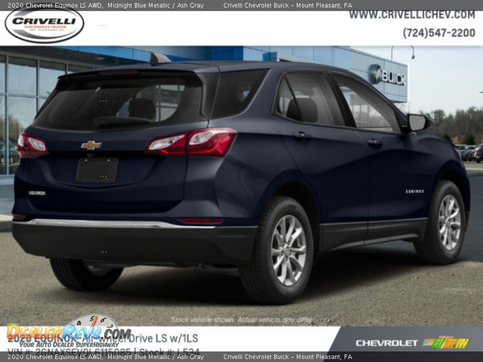 2020 Chevrolet Equinox LS AWD Midnight Blue Metallic / Ash Gray Photo #3