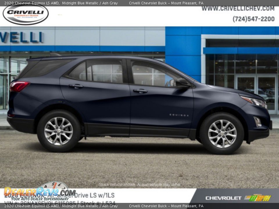 2020 Chevrolet Equinox LS AWD Midnight Blue Metallic / Ash Gray Photo #5