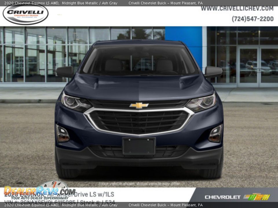 2020 Chevrolet Equinox LS AWD Midnight Blue Metallic / Ash Gray Photo #7