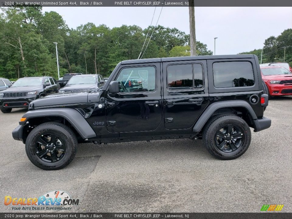Black 2020 Jeep Wrangler Unlimited Sport 4x4 Photo #3