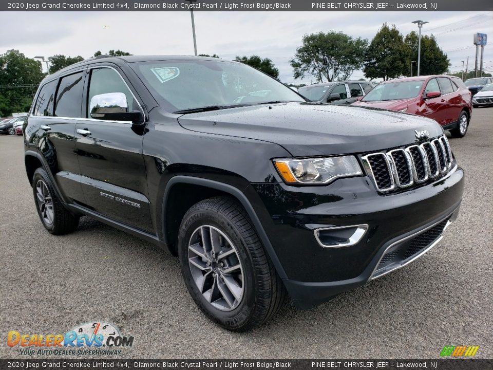 2020 Jeep Grand Cherokee Limited 4x4 Diamond Black Crystal Pearl / Light Frost Beige/Black Photo #1