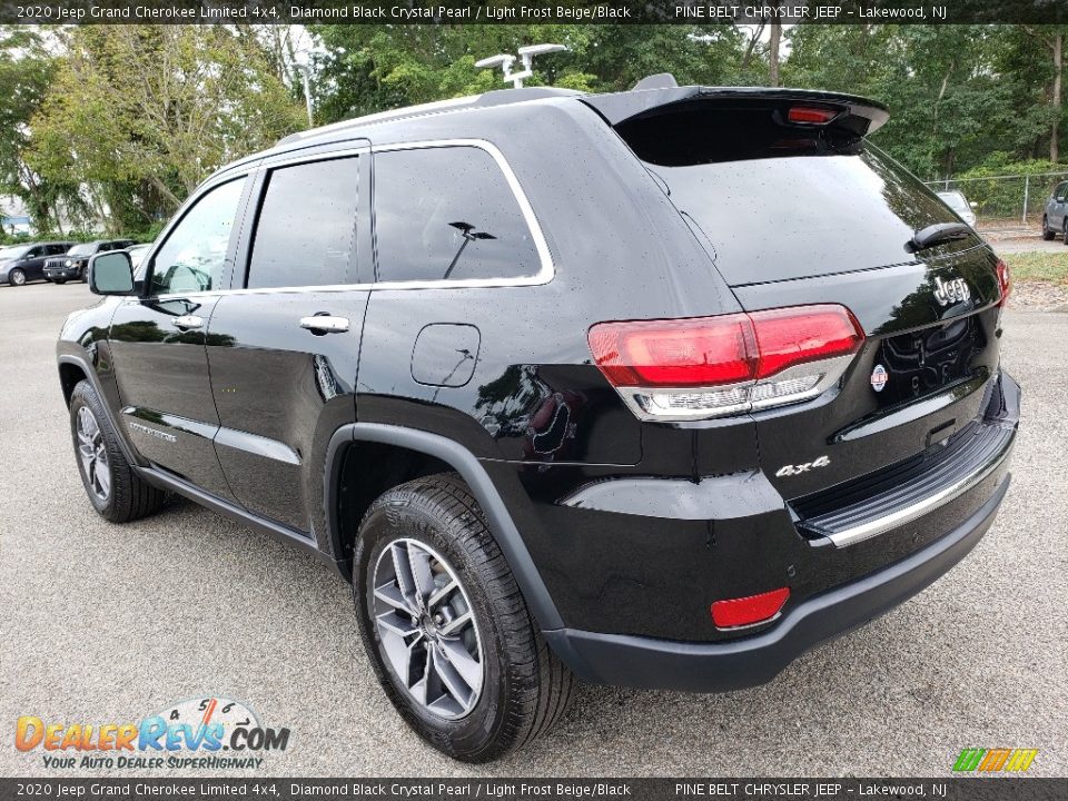 2020 Jeep Grand Cherokee Limited 4x4 Diamond Black Crystal Pearl / Light Frost Beige/Black Photo #4