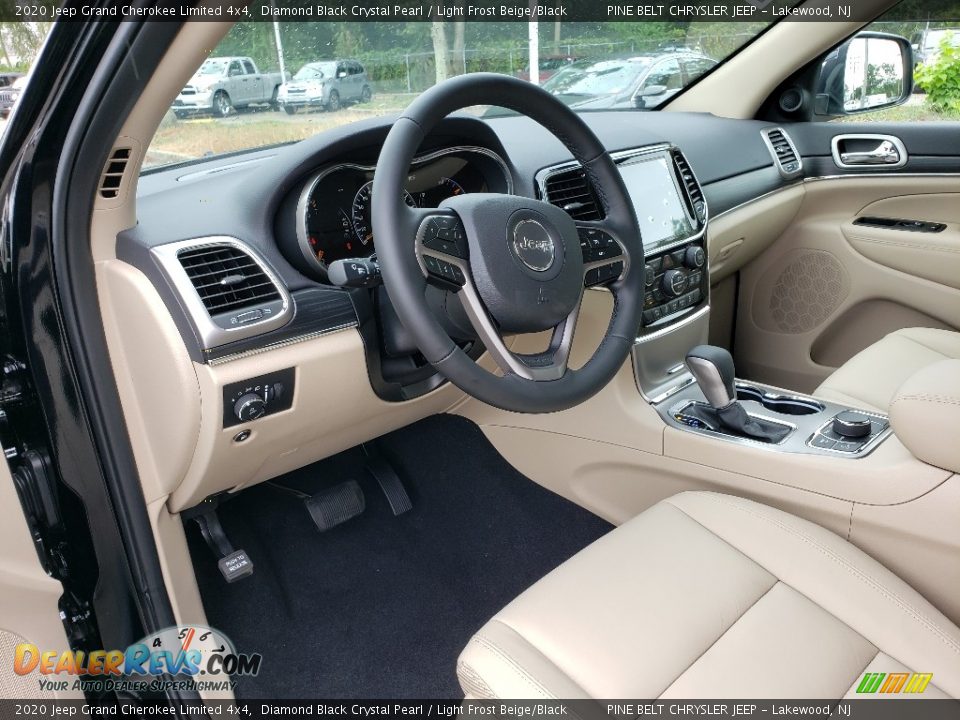2020 Jeep Grand Cherokee Limited 4x4 Diamond Black Crystal Pearl / Light Frost Beige/Black Photo #7