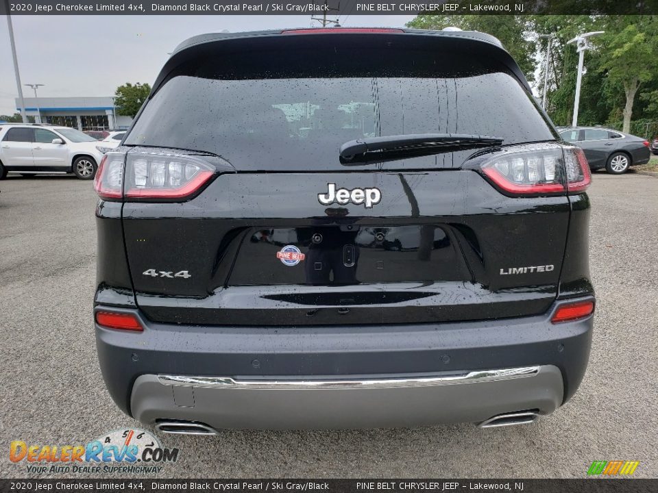 2020 Jeep Cherokee Limited 4x4 Diamond Black Crystal Pearl / Ski Gray/Black Photo #5