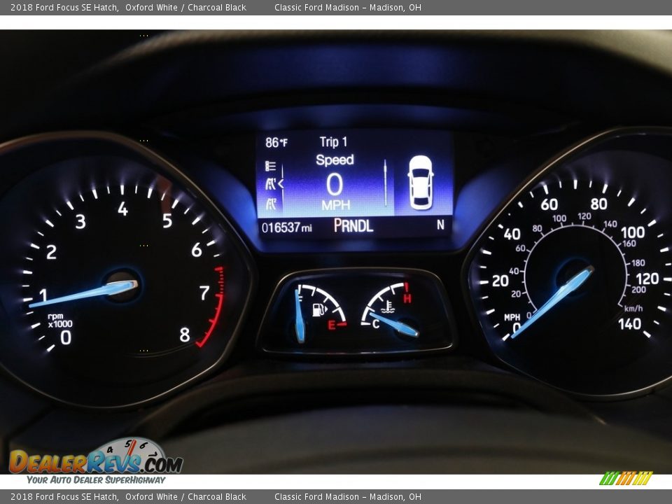 2018 Ford Focus SE Hatch Oxford White / Charcoal Black Photo #8