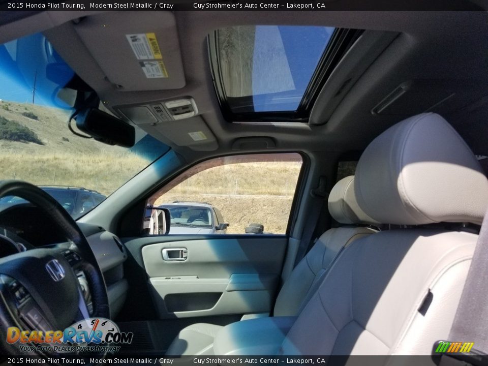 2015 Honda Pilot Touring Modern Steel Metallic / Gray Photo #13