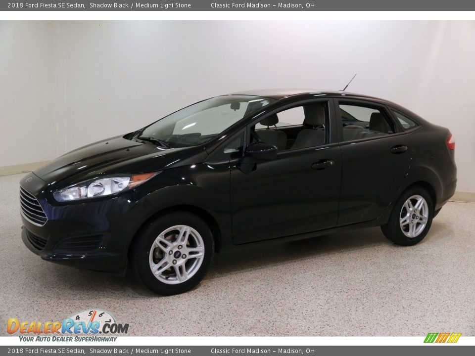 2018 Ford Fiesta SE Sedan Shadow Black / Medium Light Stone Photo #3
