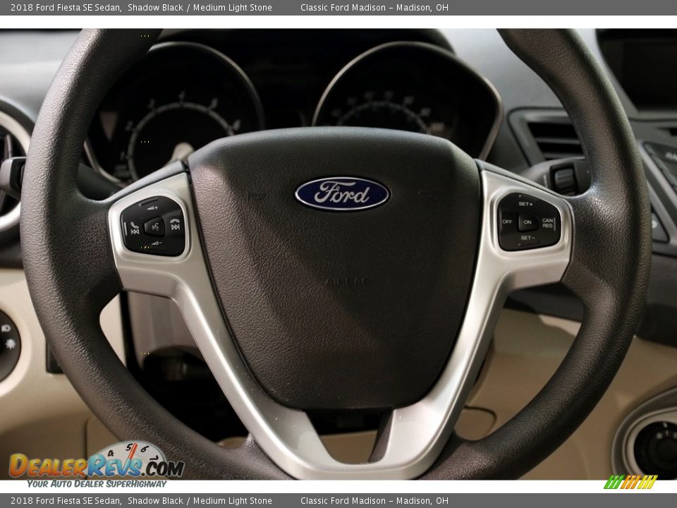 2018 Ford Fiesta SE Sedan Shadow Black / Medium Light Stone Photo #7