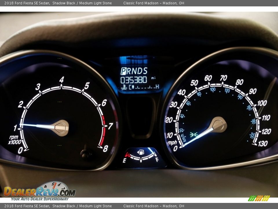 2018 Ford Fiesta SE Sedan Shadow Black / Medium Light Stone Photo #8
