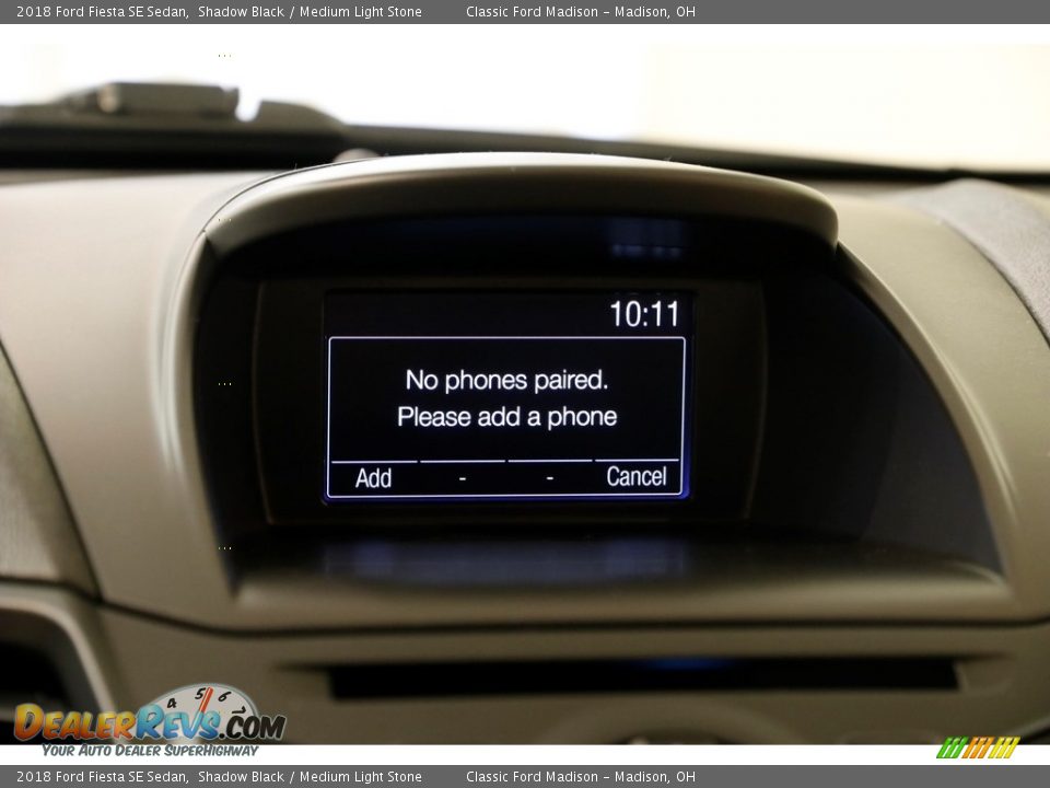 2018 Ford Fiesta SE Sedan Shadow Black / Medium Light Stone Photo #11