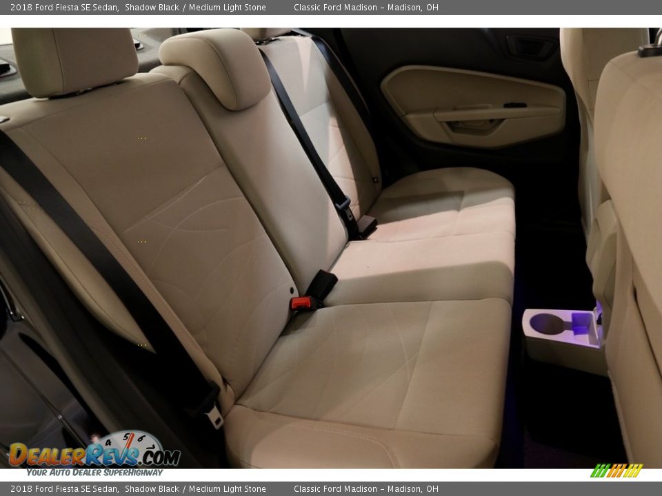 2018 Ford Fiesta SE Sedan Shadow Black / Medium Light Stone Photo #15