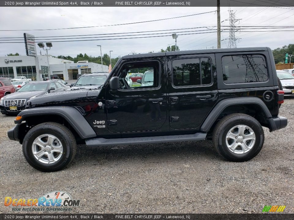 2020 Jeep Wrangler Unlimited Sport 4x4 Black / Black Photo #3