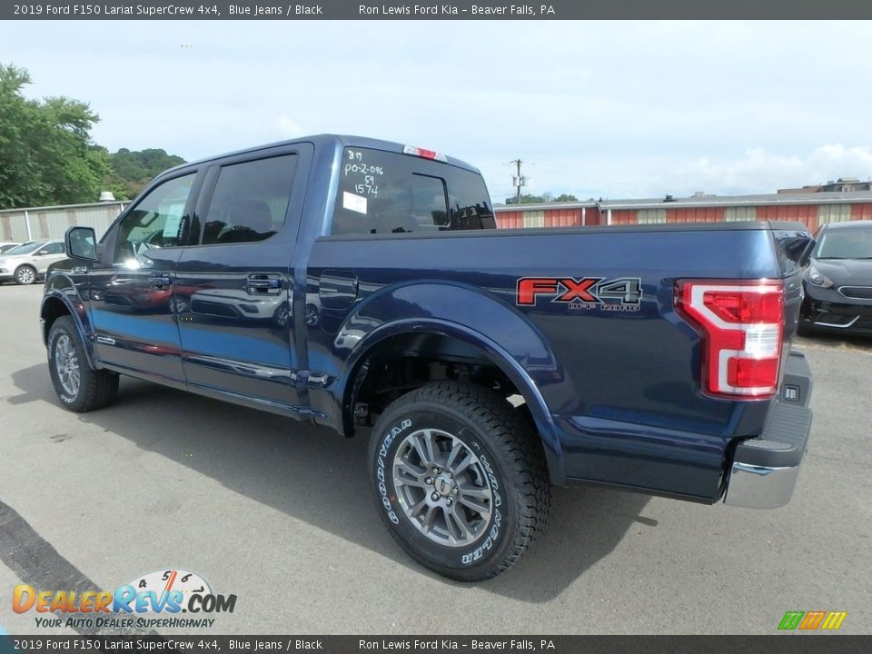 2019 Ford F150 Lariat SuperCrew 4x4 Blue Jeans / Black Photo #4