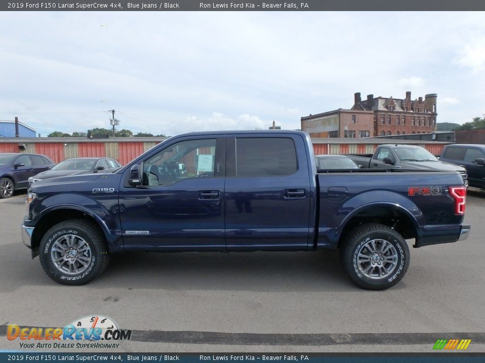2019 Ford F150 Lariat SuperCrew 4x4 Blue Jeans / Black Photo #5