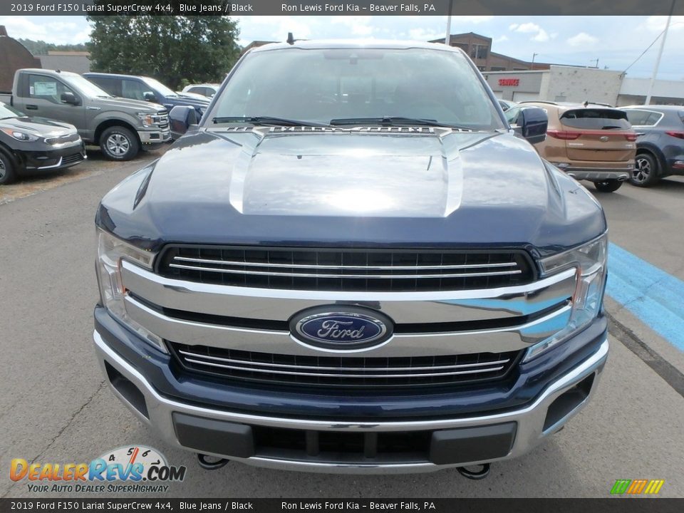 2019 Ford F150 Lariat SuperCrew 4x4 Blue Jeans / Black Photo #7