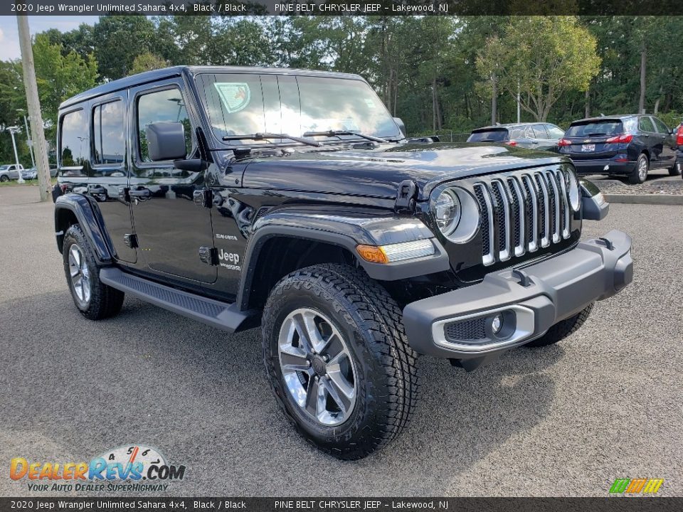 2020 Jeep Wrangler Unlimited Sahara 4x4 Black / Black Photo #1