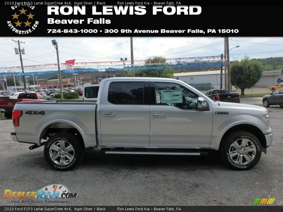 2019 Ford F150 Lariat SuperCrew 4x4 Ingot Silver / Black Photo #1