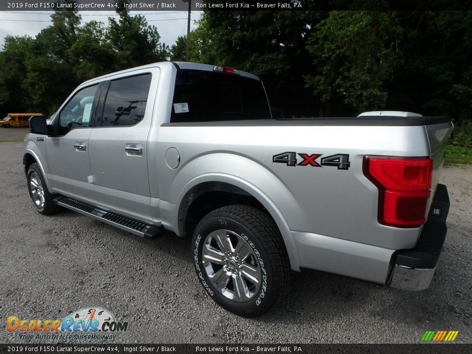 2019 Ford F150 Lariat SuperCrew 4x4 Ingot Silver / Black Photo #4