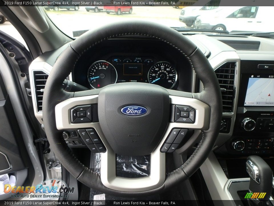 2019 Ford F150 Lariat SuperCrew 4x4 Ingot Silver / Black Photo #16
