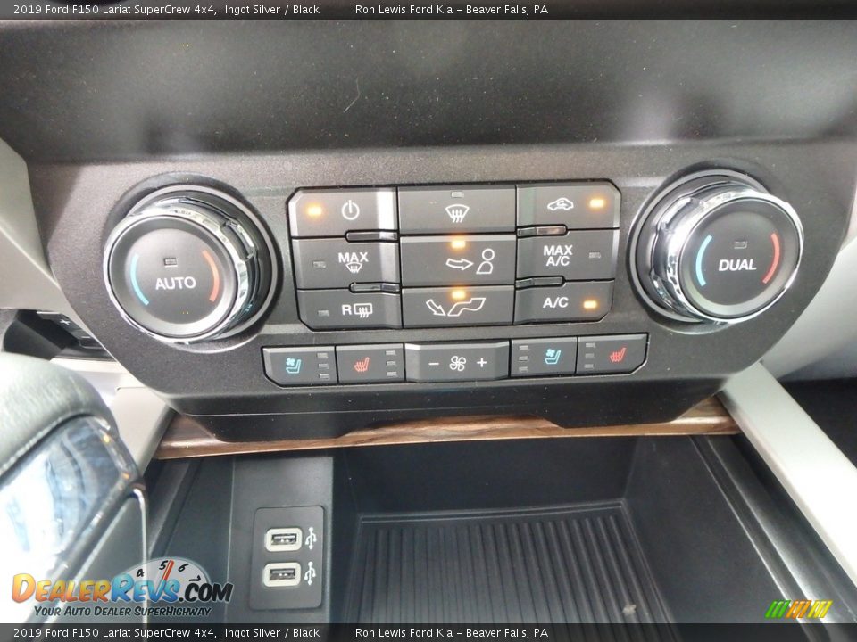 2019 Ford F150 Lariat SuperCrew 4x4 Ingot Silver / Black Photo #18