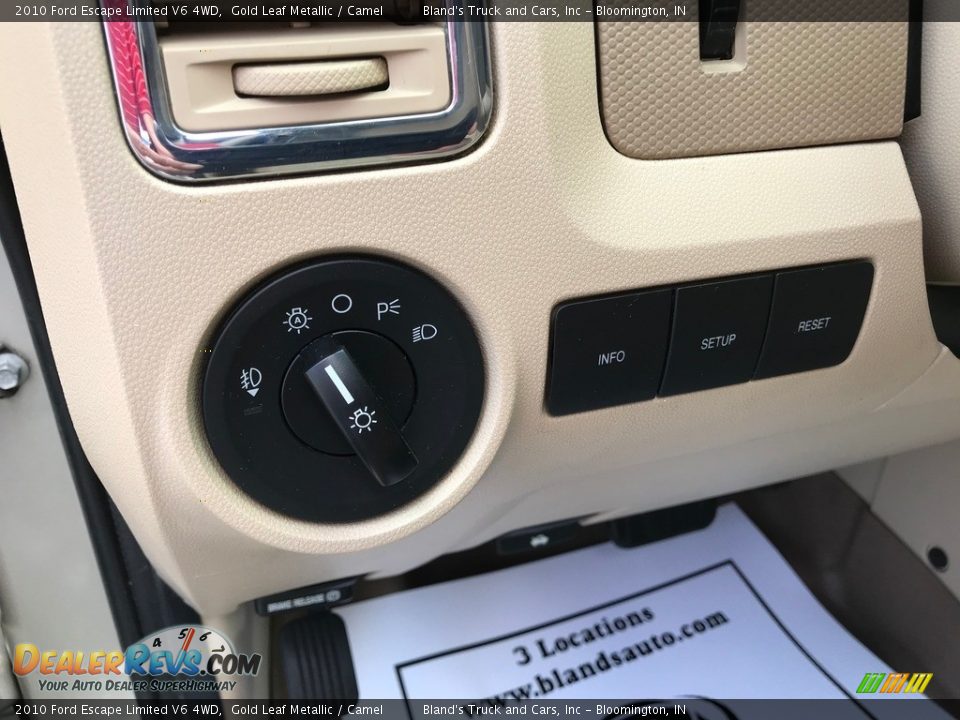 2010 Ford Escape Limited V6 4WD Gold Leaf Metallic / Camel Photo #13