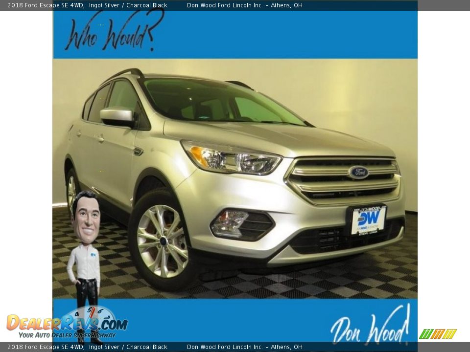 2018 Ford Escape SE 4WD Ingot Silver / Charcoal Black Photo #1