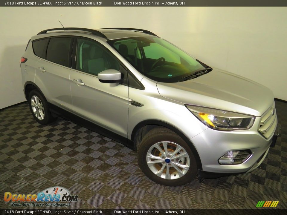2018 Ford Escape SE 4WD Ingot Silver / Charcoal Black Photo #3
