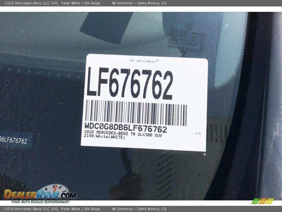 2020 Mercedes-Benz GLC 300 Polar White / Silk Beige Photo #11