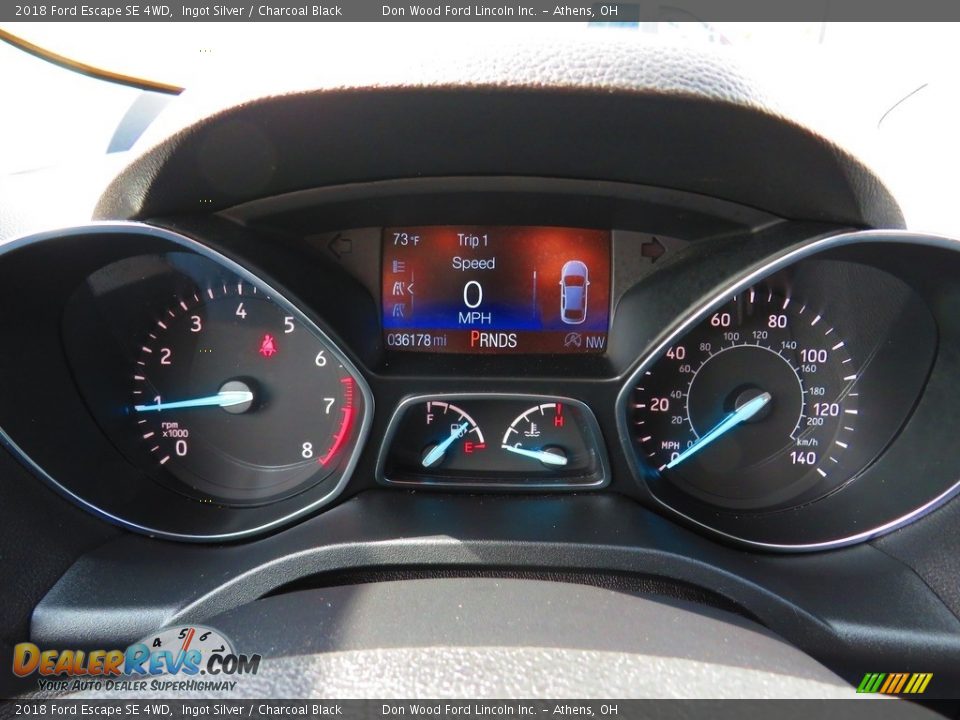 2018 Ford Escape SE 4WD Ingot Silver / Charcoal Black Photo #28