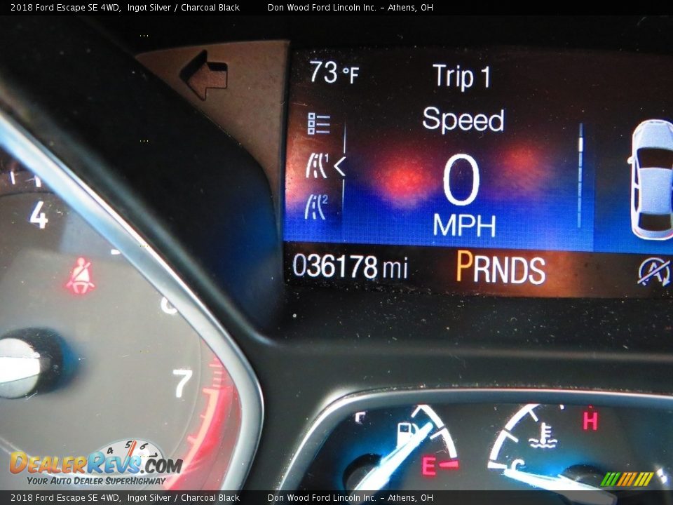 2018 Ford Escape SE 4WD Ingot Silver / Charcoal Black Photo #29