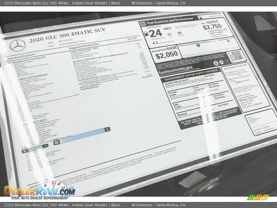 2020 Mercedes-Benz GLC 300 4Matic Iridium Silver Metallic / Black Photo #10