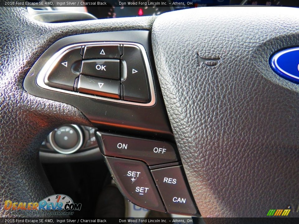 2018 Ford Escape SE 4WD Ingot Silver / Charcoal Black Photo #32