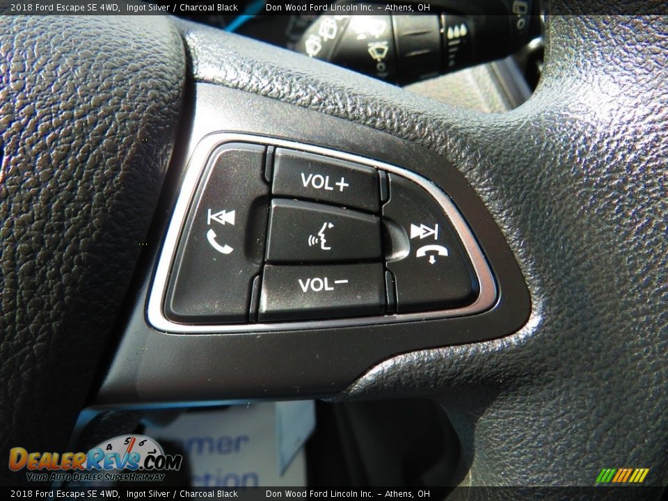 2018 Ford Escape SE 4WD Ingot Silver / Charcoal Black Photo #33