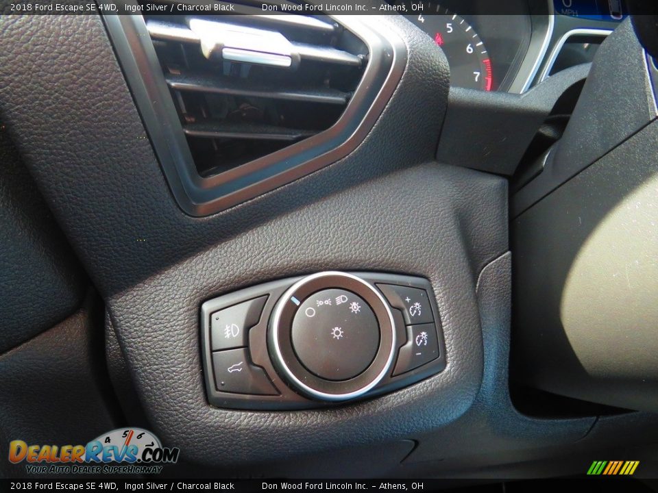 2018 Ford Escape SE 4WD Ingot Silver / Charcoal Black Photo #34