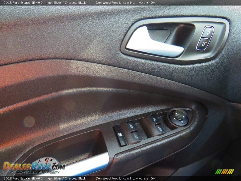 2018 Ford Escape SE 4WD Ingot Silver / Charcoal Black Photo #35