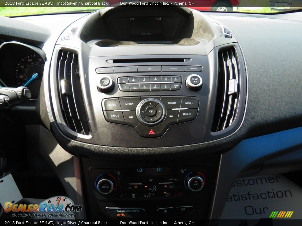 2018 Ford Escape SE 4WD Ingot Silver / Charcoal Black Photo #36