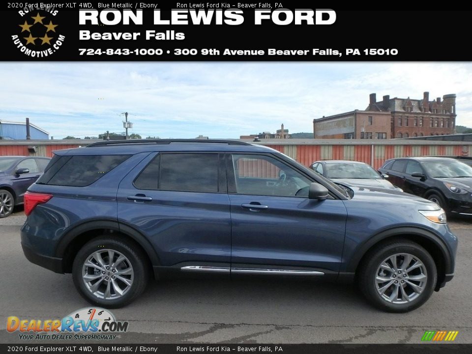 2020 Ford Explorer XLT 4WD Blue Metallic / Ebony Photo #1