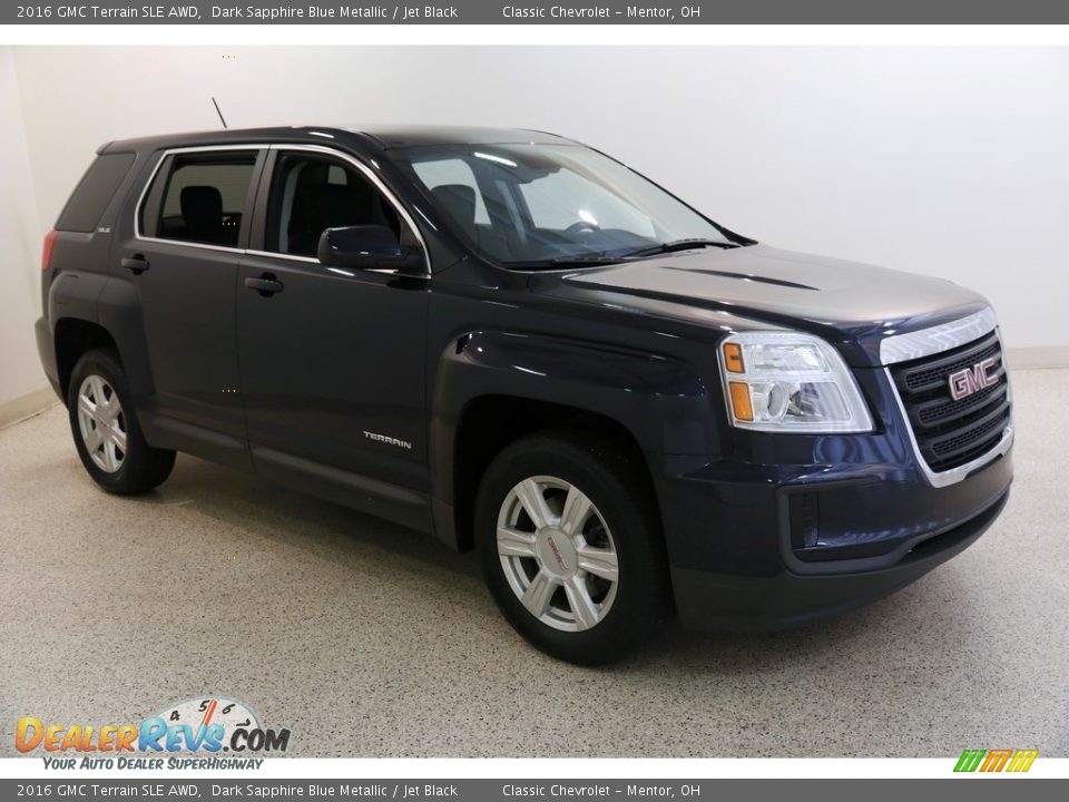 2016 GMC Terrain SLE AWD Dark Sapphire Blue Metallic / Jet Black Photo #1